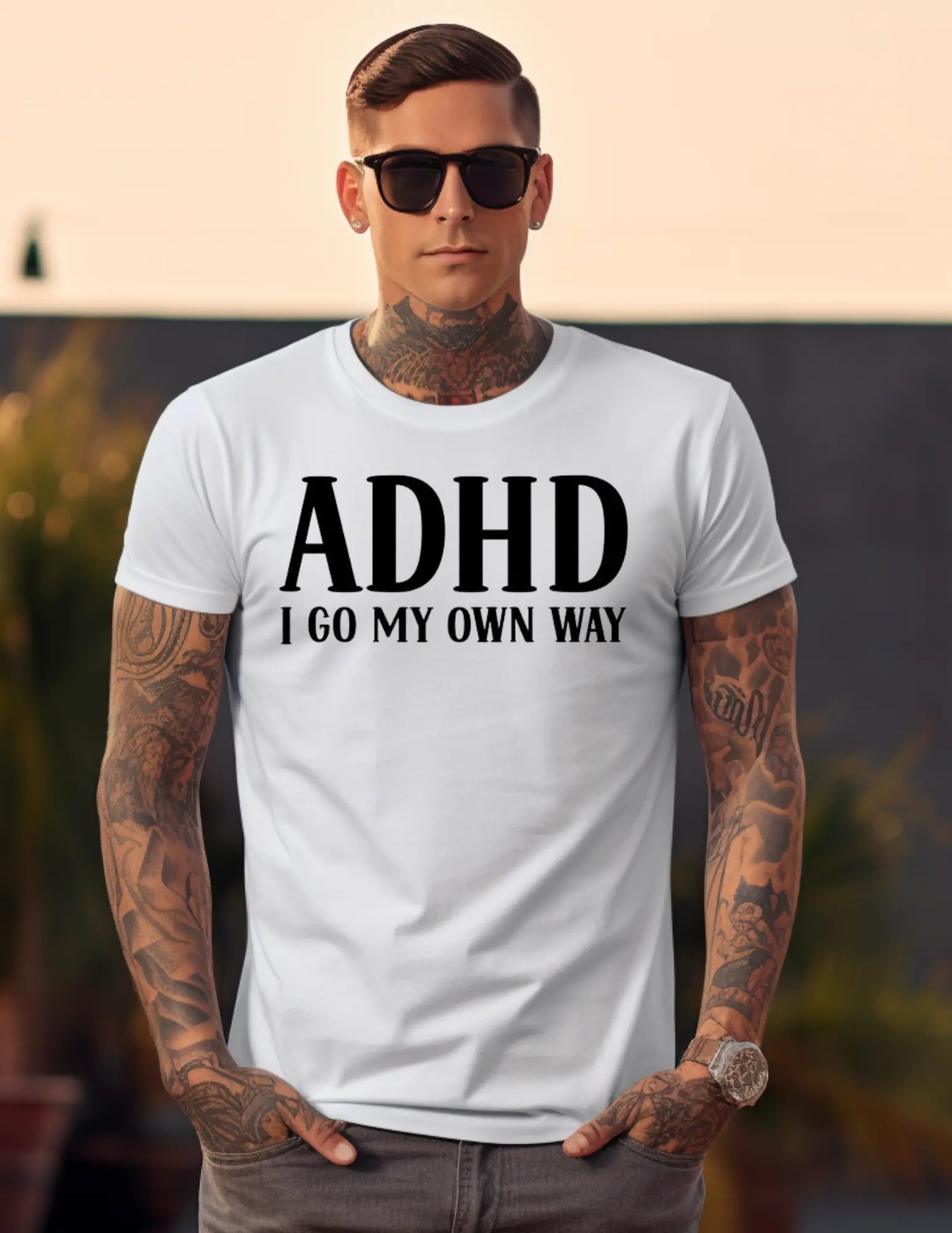 Men's ADHD I Go My Own Way Short Sleeved T Shirt A little bit of AMore